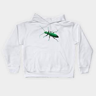 Green Beetle Wharf Borer Kids Hoodie